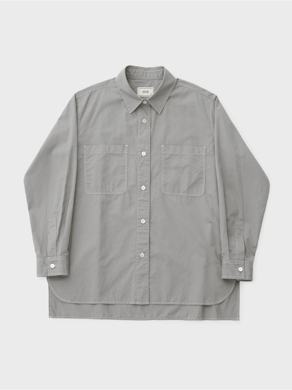 Korean Contemporary Another Office Women’s Oversized Button Up Gray M